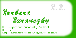 norbert muranszky business card